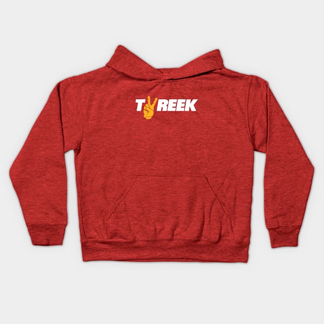 Peace Tyreek - Red Kids Hoodie by KFig21